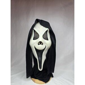 Vtg 90's Scream Mask Ghostface Fun World Div Chin Stamp Happy Glow In The Dark